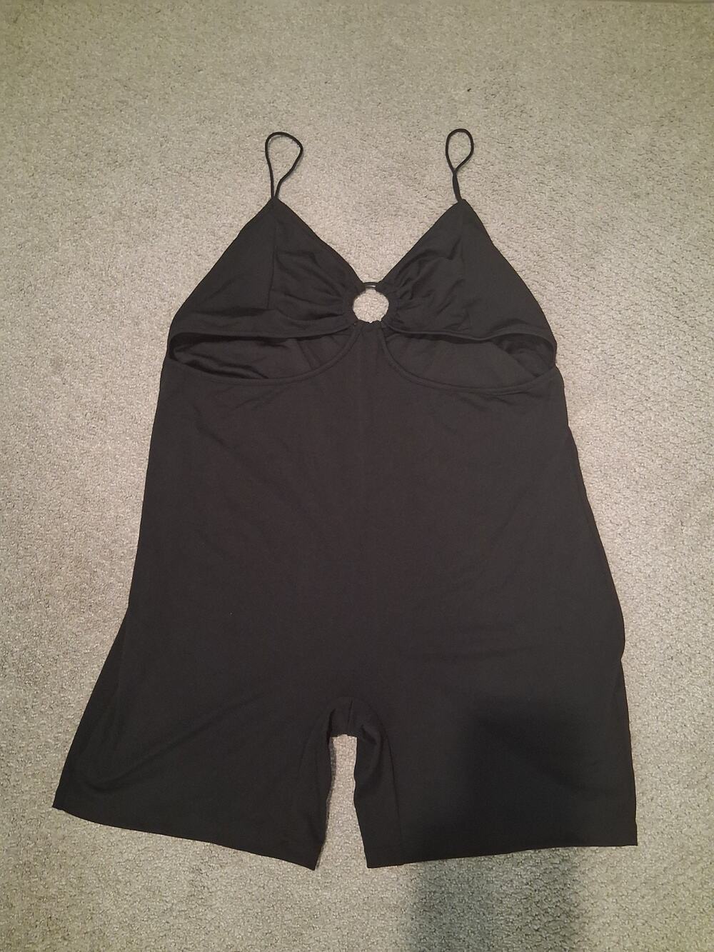 SHEIN Curve Women 4XL Black Cutout Romper O-Ring Unitard Sleeveless Jumpsuit...